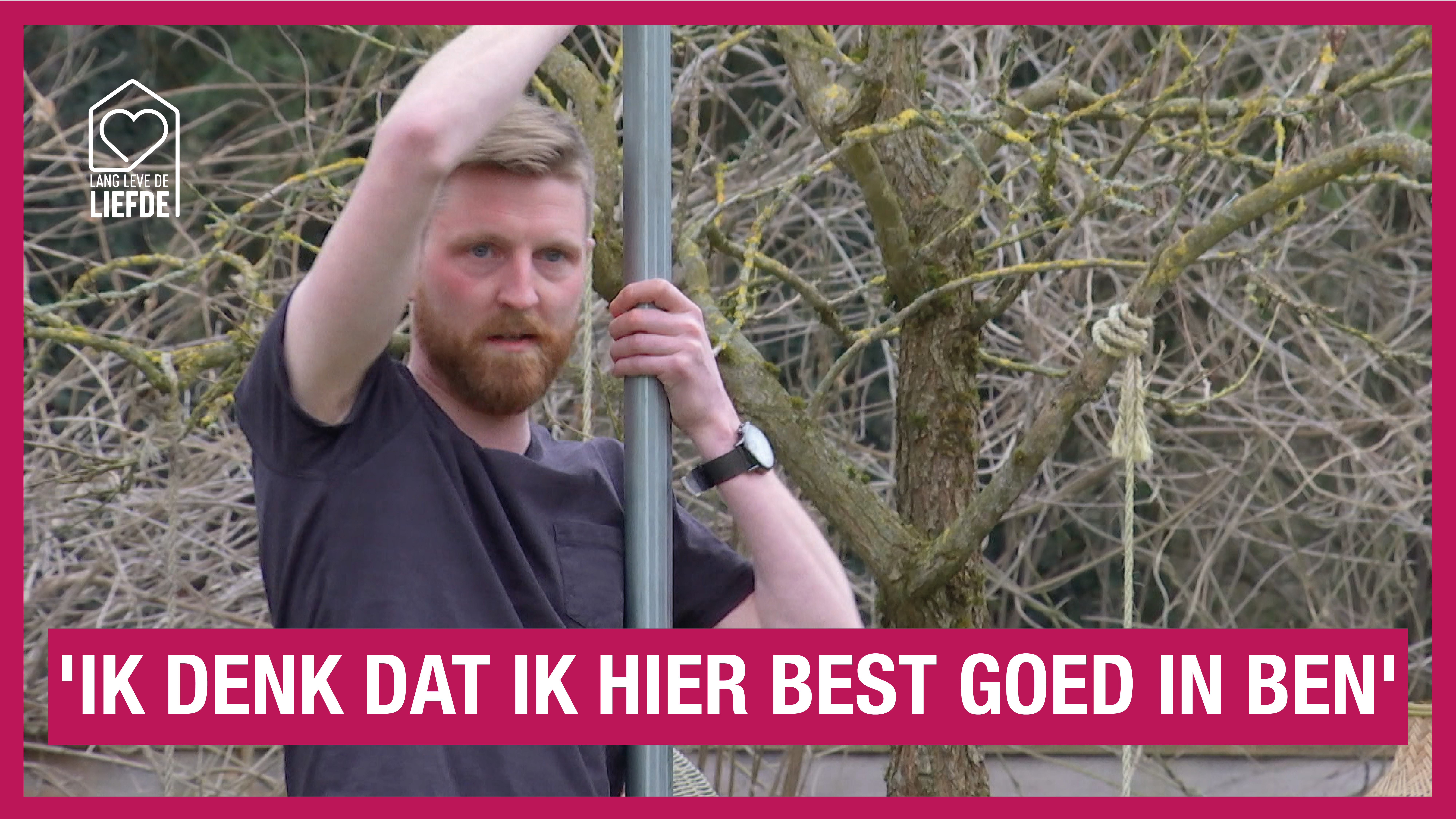 Marinus laat zien hoe gaat hij kan paaldansen