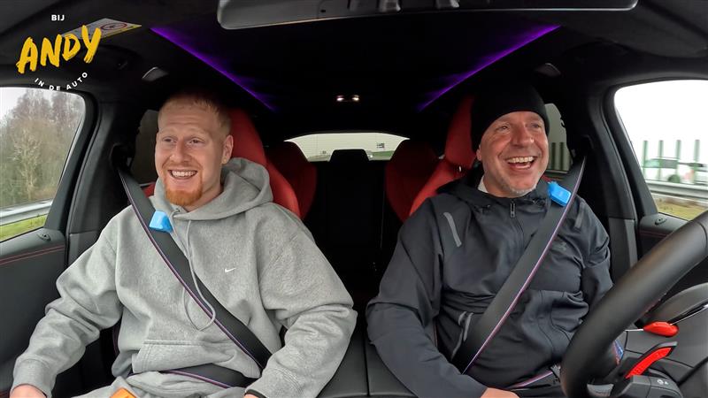 Bij Andy in de auto