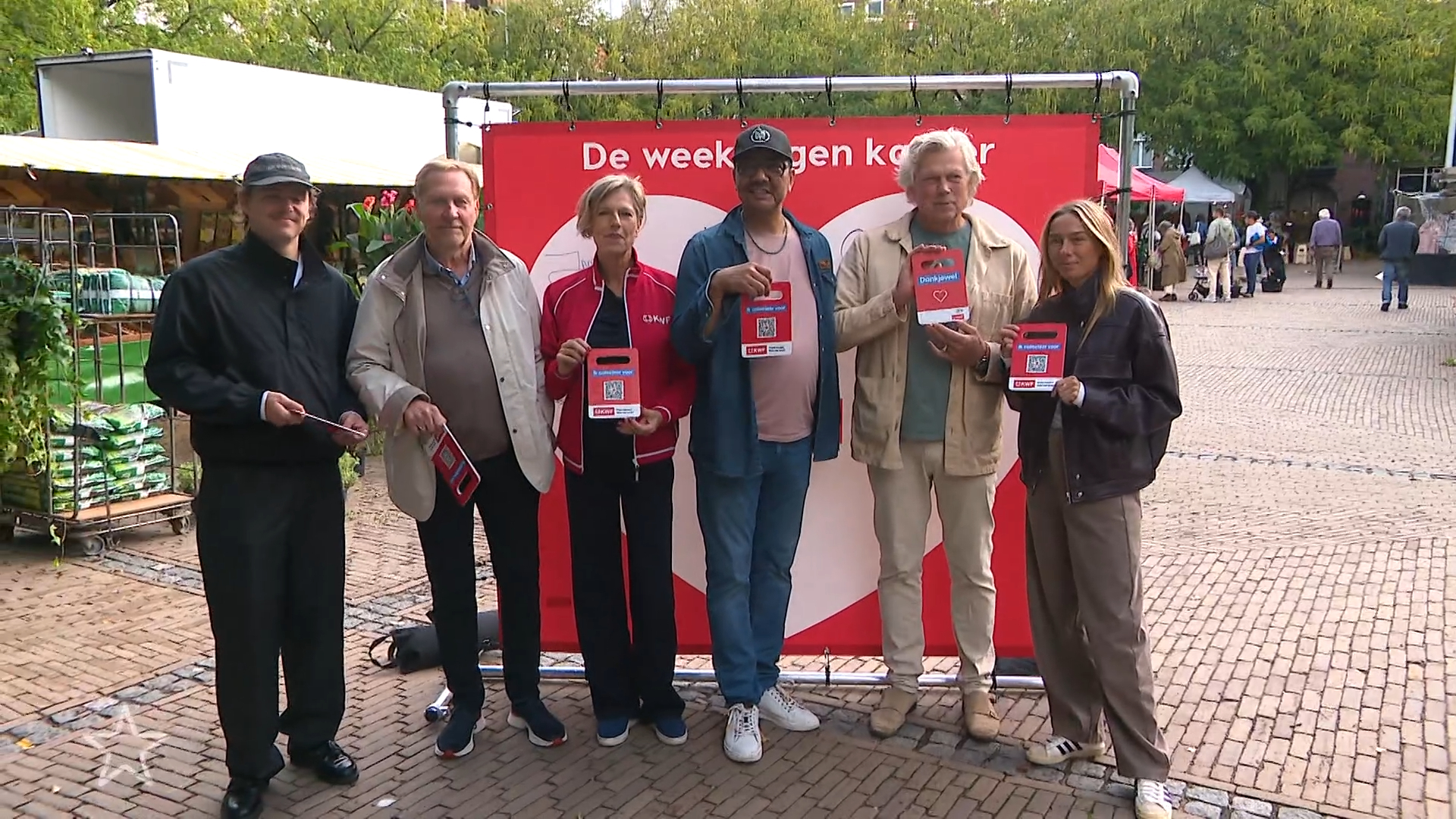 Oos Kesbeke, Roelof Hemmen en Jörgen Raymann collecteren voor KWF