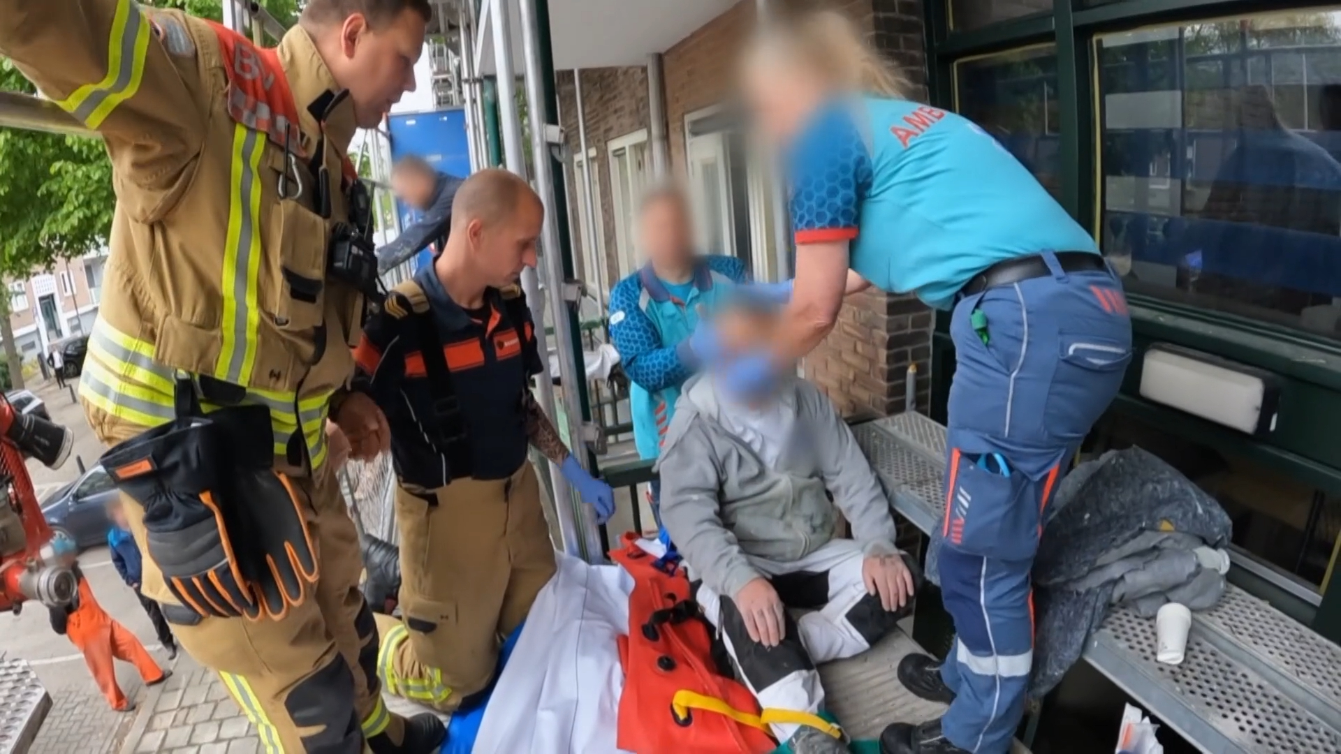 Val van drie meter zorgt voor spannende reddingsactie