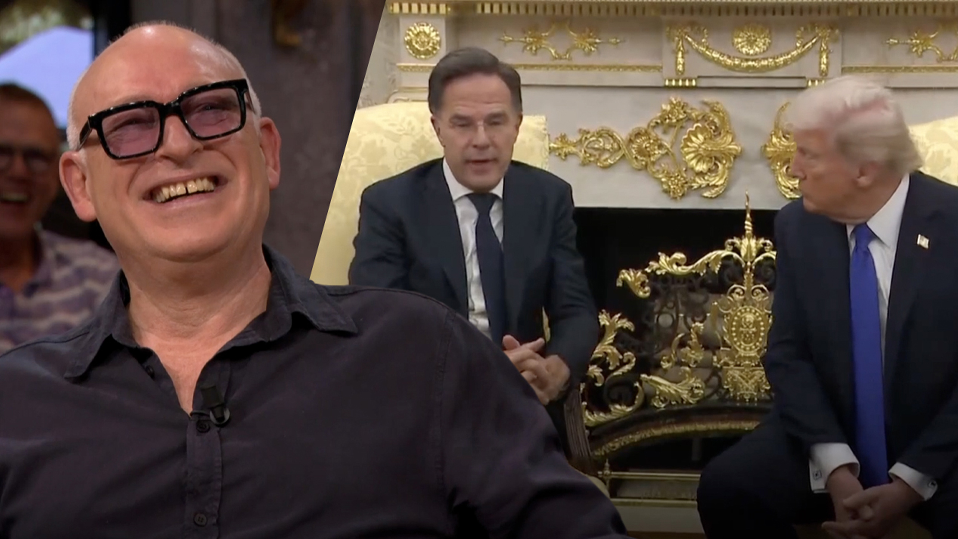 René van der Gijp lacht om beelden van Mark Rutte en Donald Trump: 'Dit geloof je niet!'