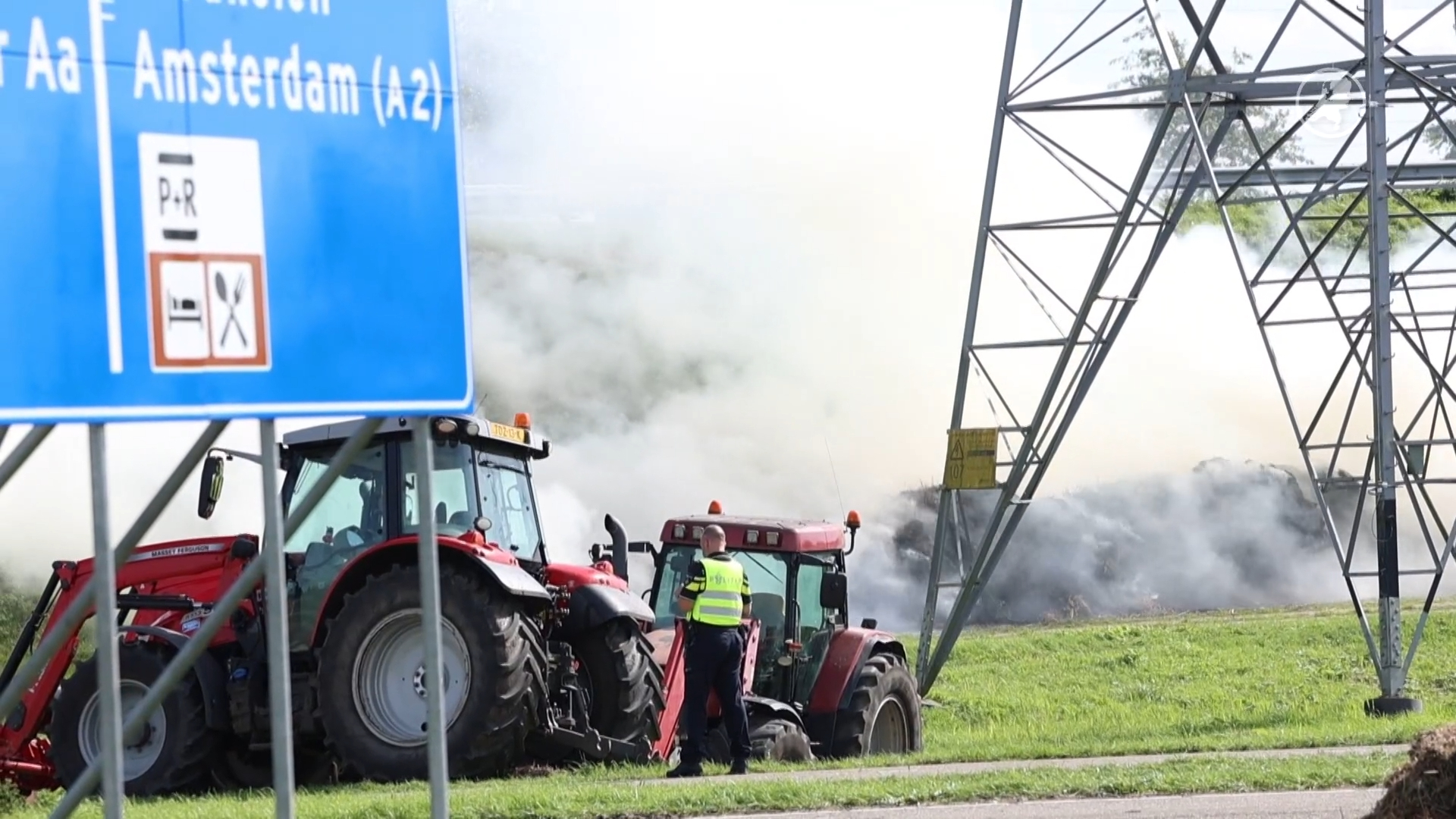 Boerenprotest: meerdere brandjes langs snelwegen