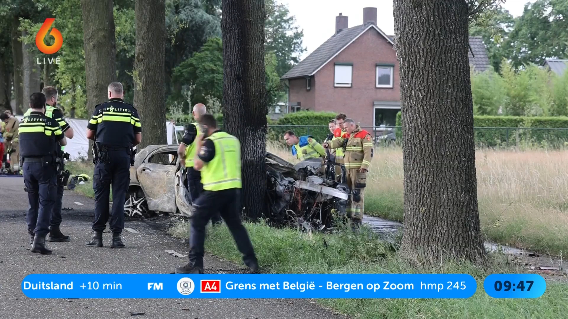 Twee doden door eenzijdig auto-ongeluk in Noord-Brabant