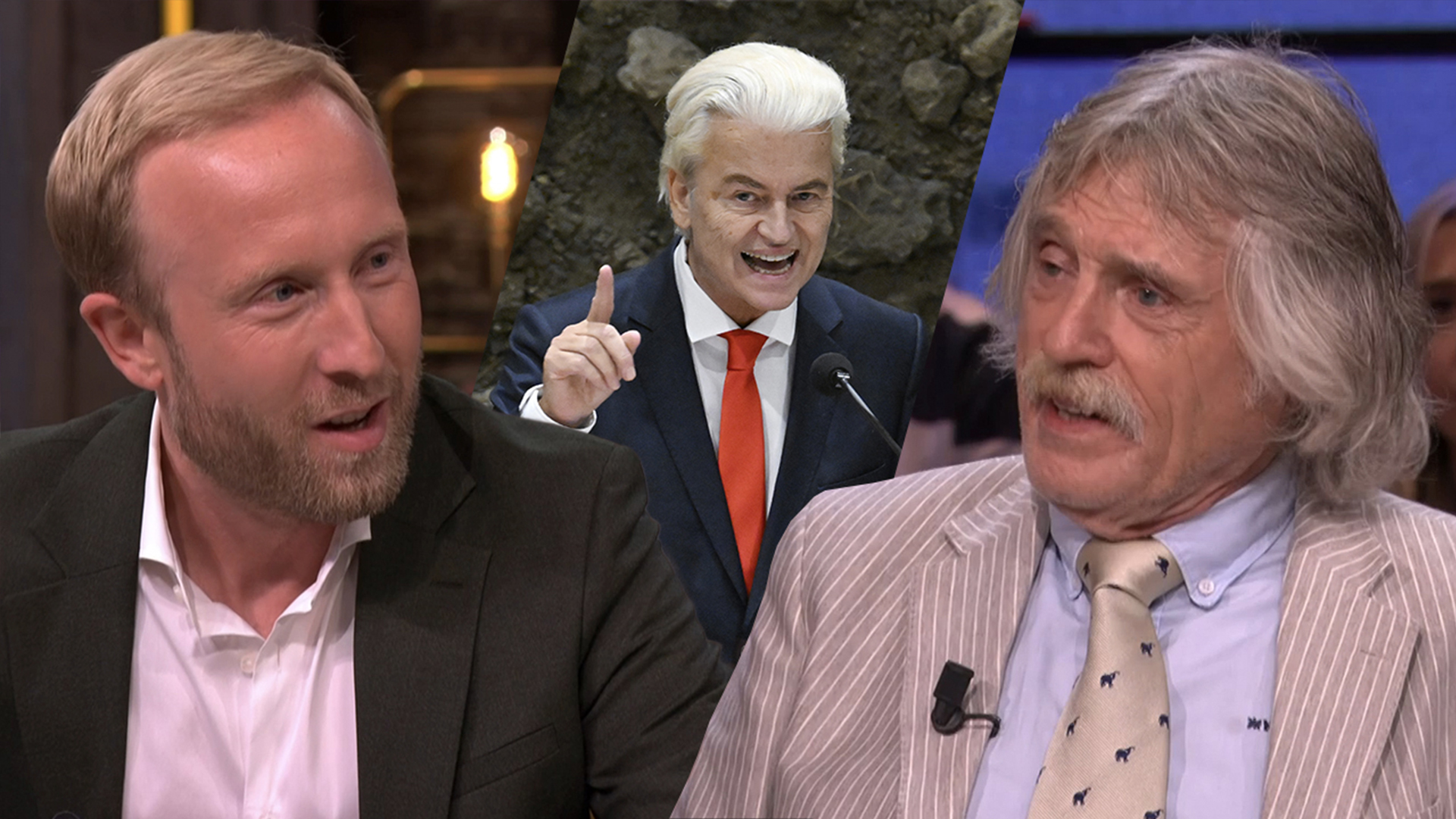 Raymond Mens en Johan Derksen in discussie over Geert Wilders: 'Jij zit nu elitair te doen!'