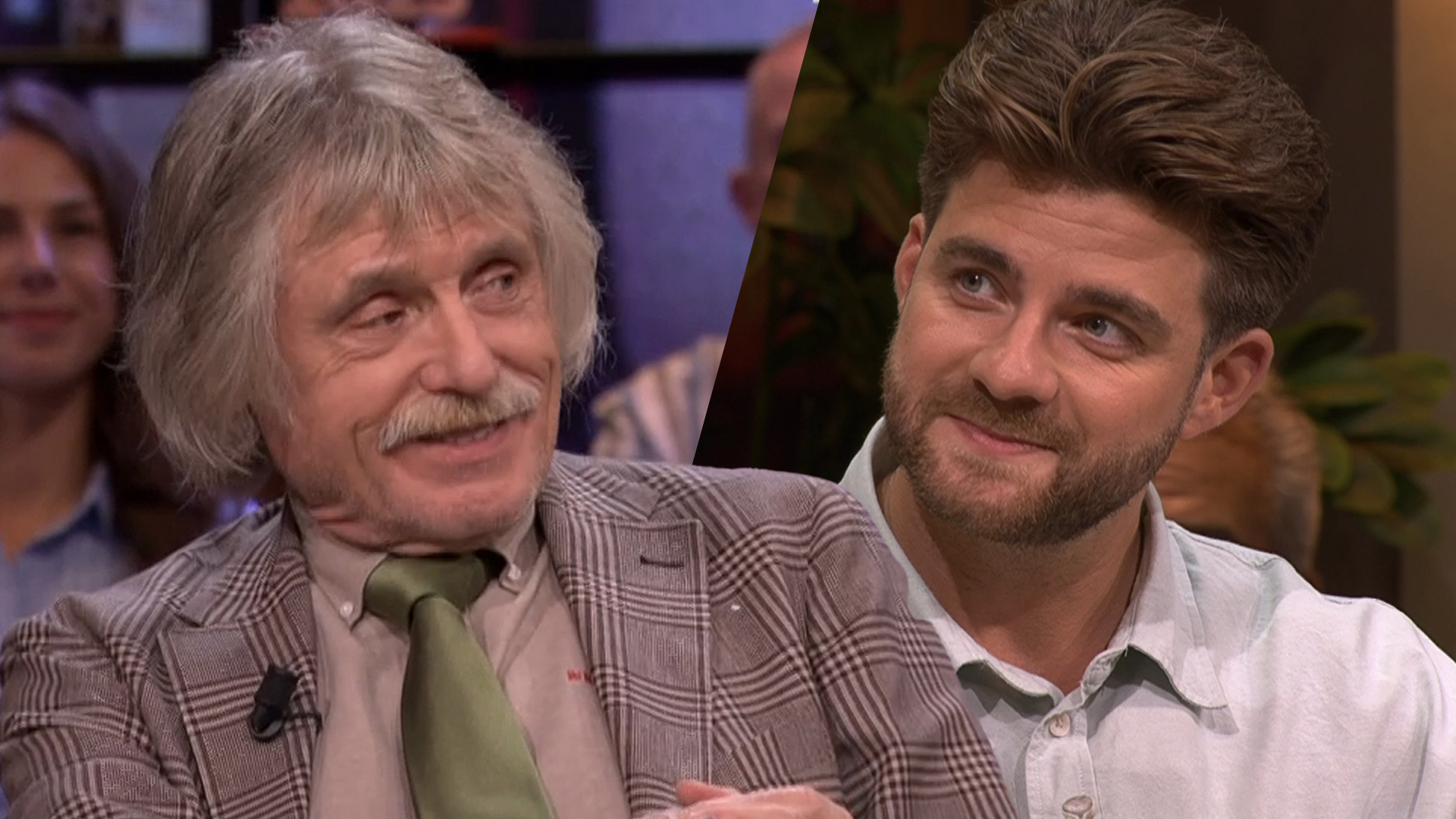 Frank van Leeuwen reageert op complimenten van Johan Derksen: ‘Wat lief!’