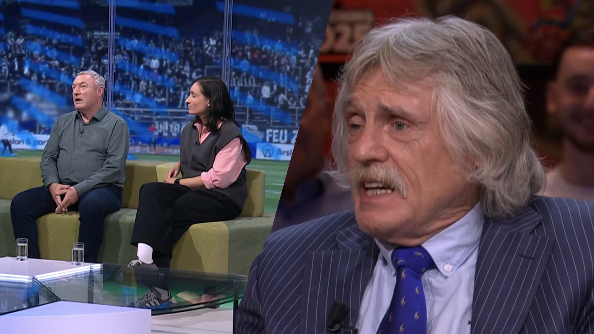 Johan Derksen zag Jans en Stentler bij Studio Sport Voetbal: 'Waar zit ik naar te kijken?!'