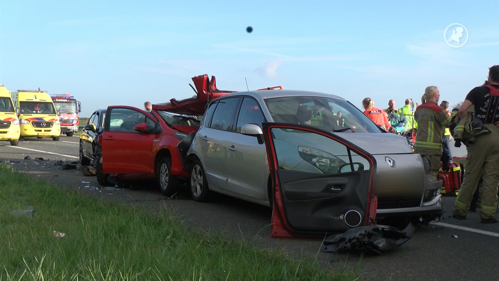 A58 deels dicht na zwaar ongeluk