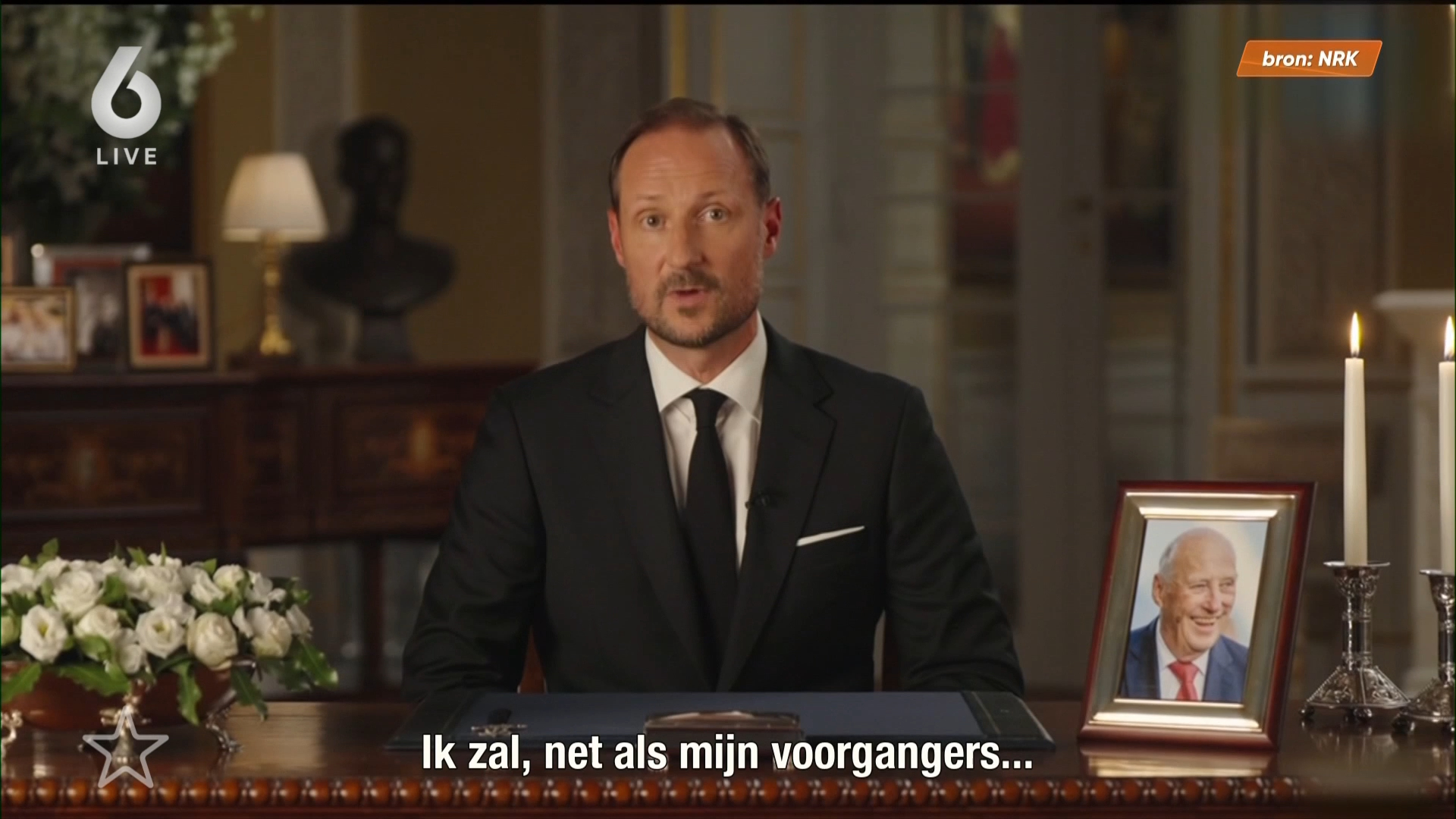 Eerste toespraak van koning Haakon VIII sinds overlijden van vader