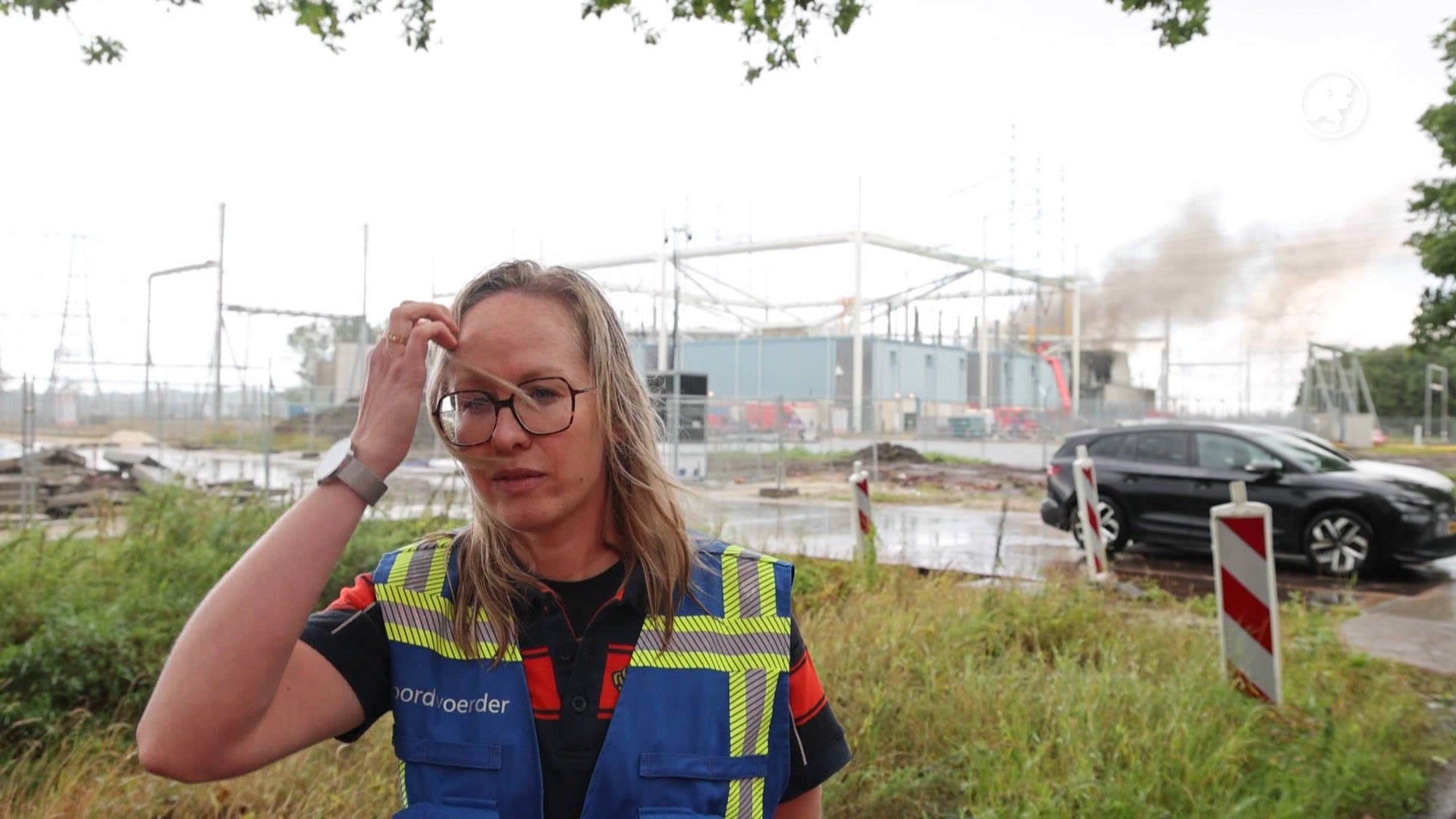 Brandweer in Meeden al uren in de weer met brand in hoogspanningsstation