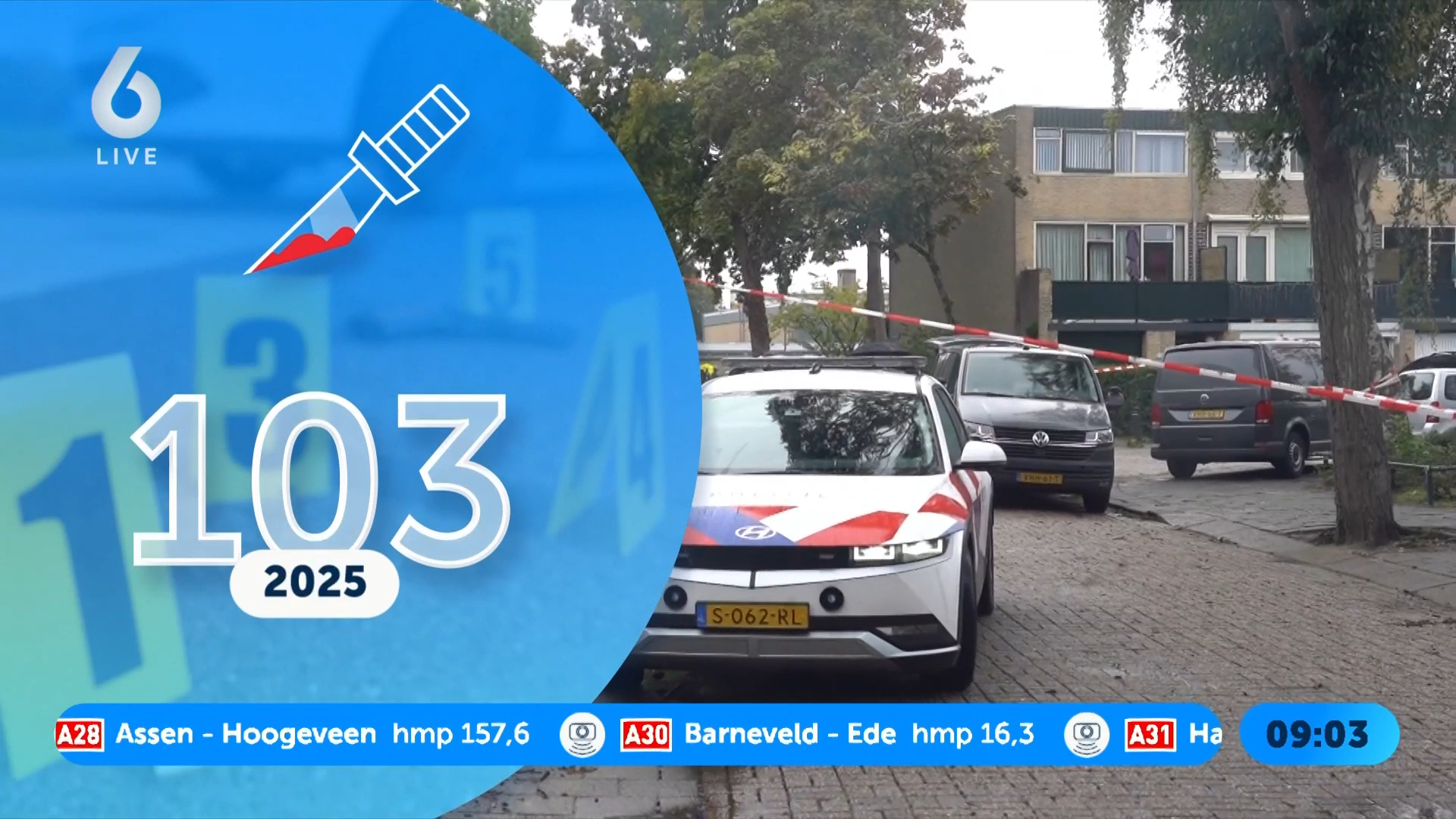 Vorig jaar 103 mensen vermoord, laagste aantal in dertig jaar
