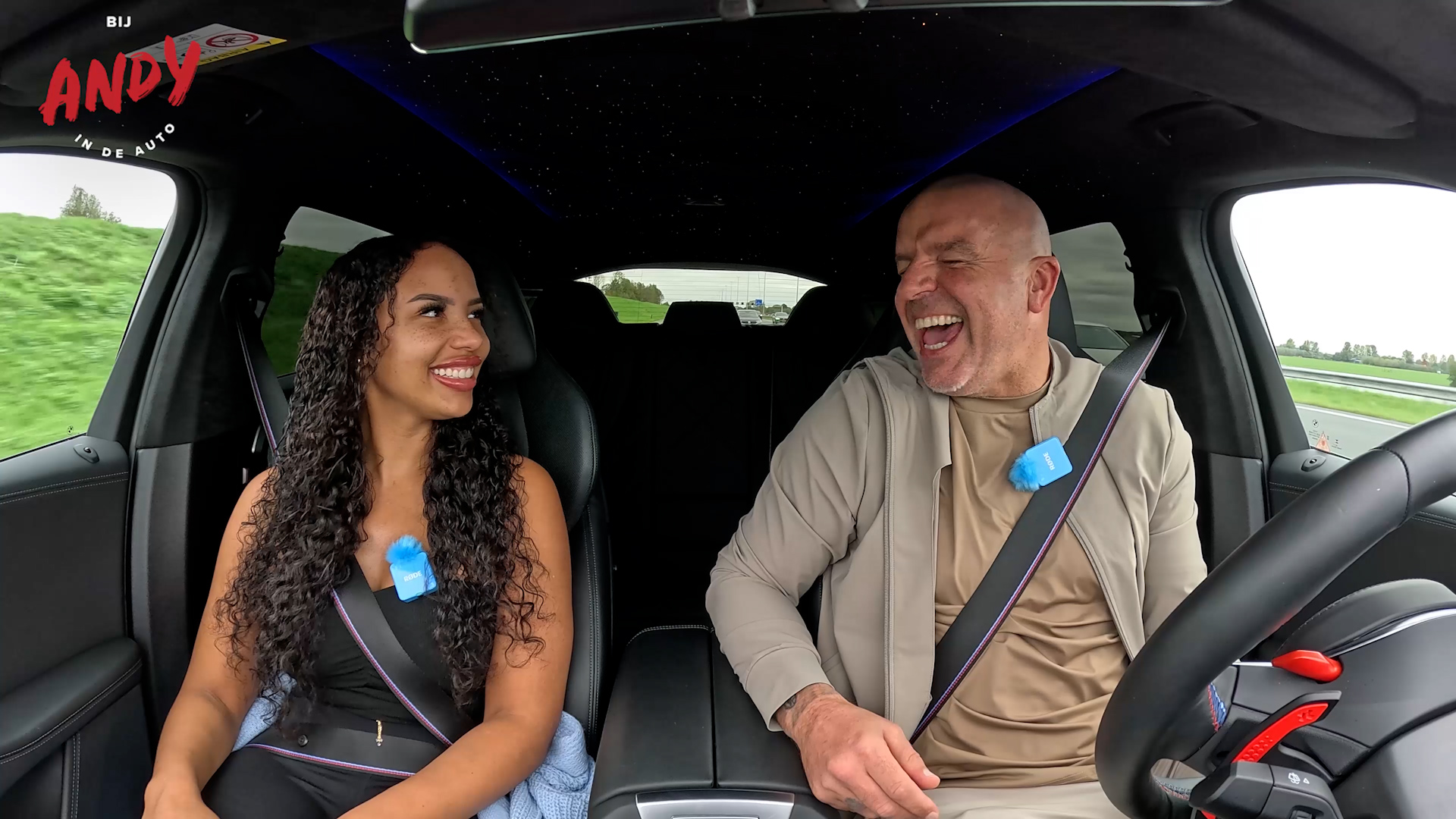 Bij Andy in de auto