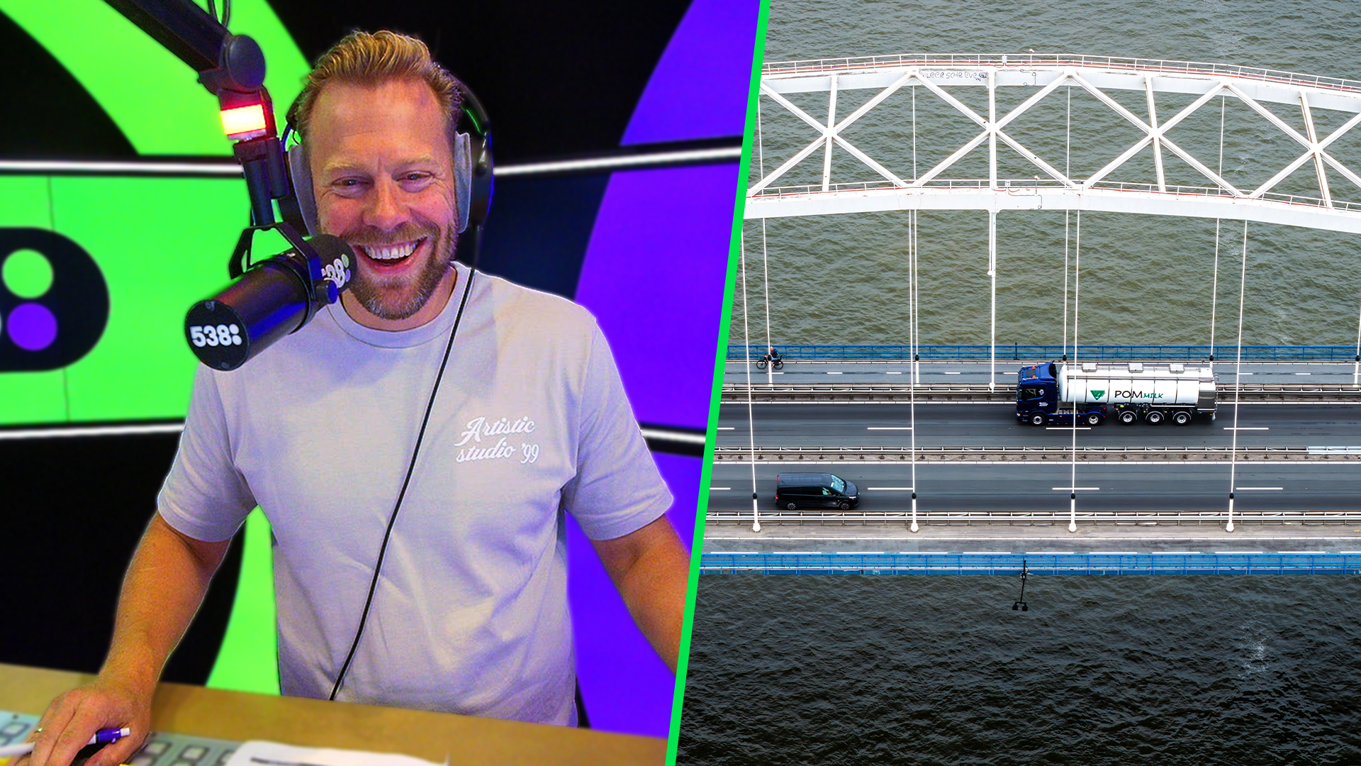 Vrachtwagenchauffeur Tonnie zet vraagtekens bij vrachtverbod op de Merwedebrug