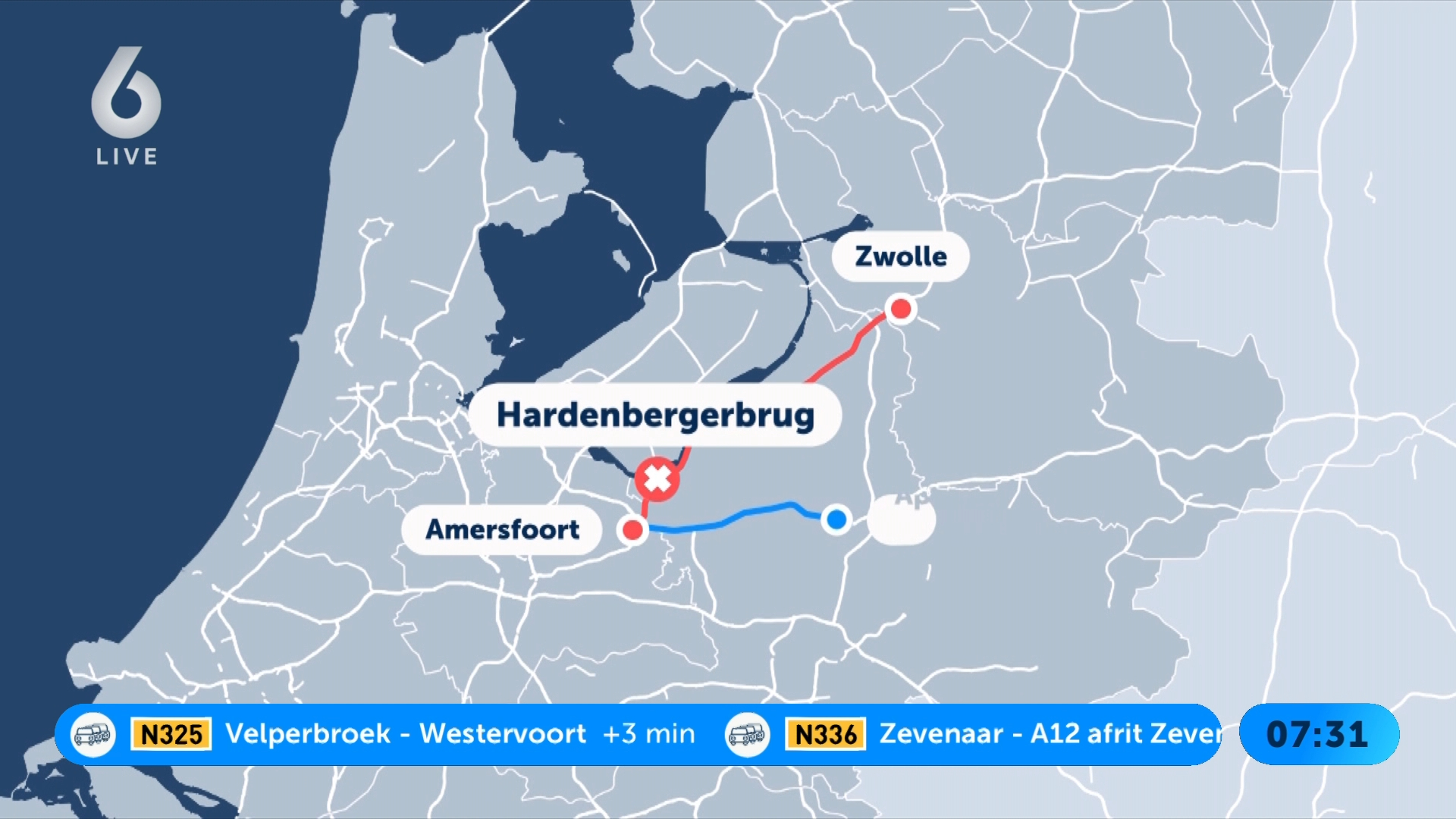 Files in regio door afsluiting Hardenbergerbrug